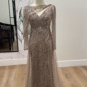 Elegant Beaded Evening Gown